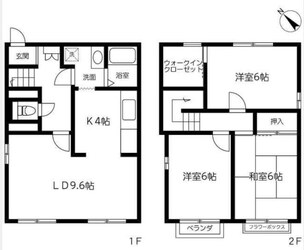 鵠沼海岸貸家Ｂ棟の物件間取画像